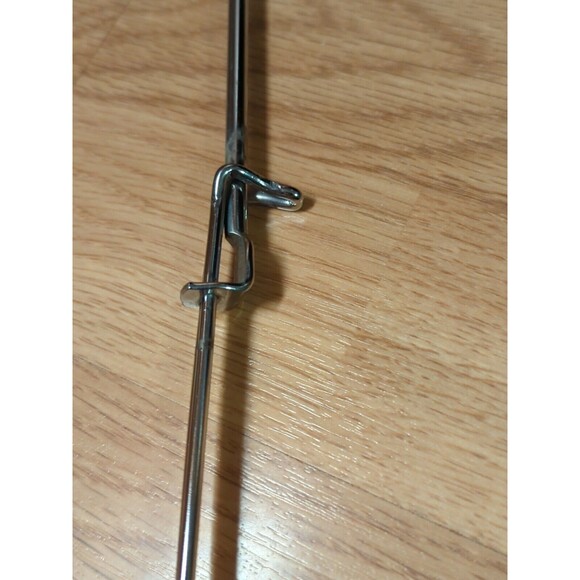 Androck Grilling Fork Chrome Plate Wood Carved Telescoping Handle Vintage - Picture 10 of 11